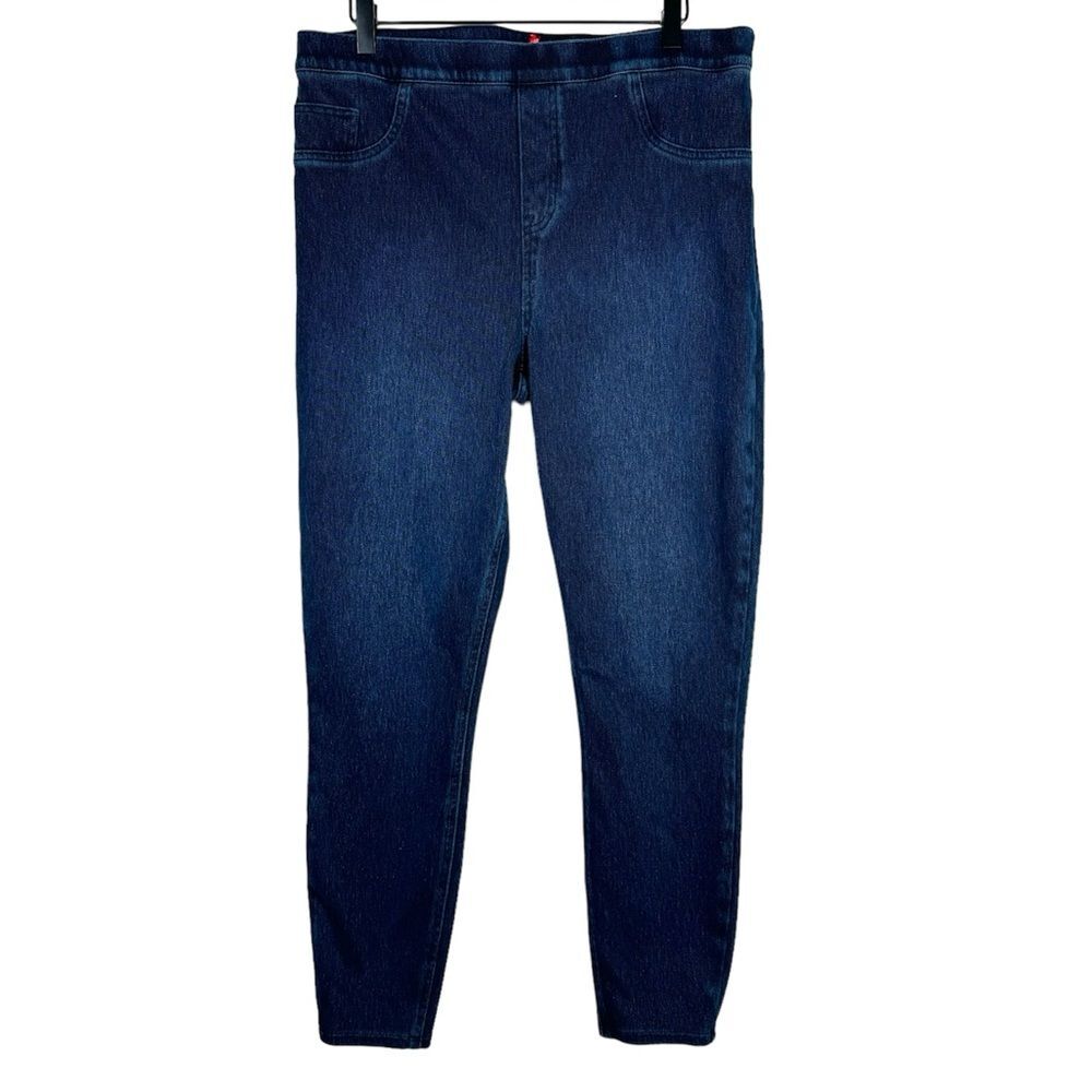Spanx Jean-Ish Jegging Jeans Ankle Denim Leggings Dark Wash 1X